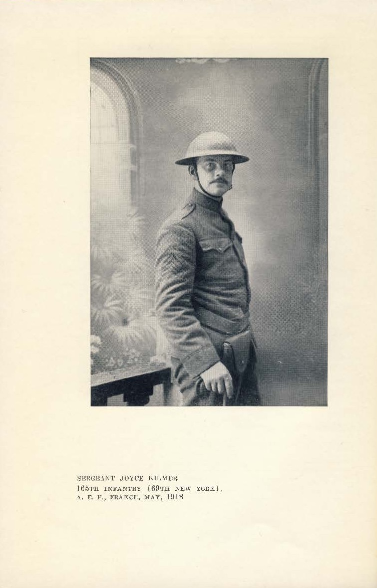 Joyce Kilmer Dressed as Sergeant of the 165th Infantry