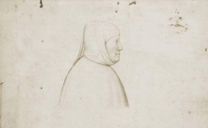 Portrait by Altichiero da Verona of Francesco Petrarch